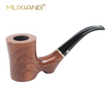 Handmade Poker Pipe Rosewood Smoking Pipe Acrylic Stem With Decoration Ring