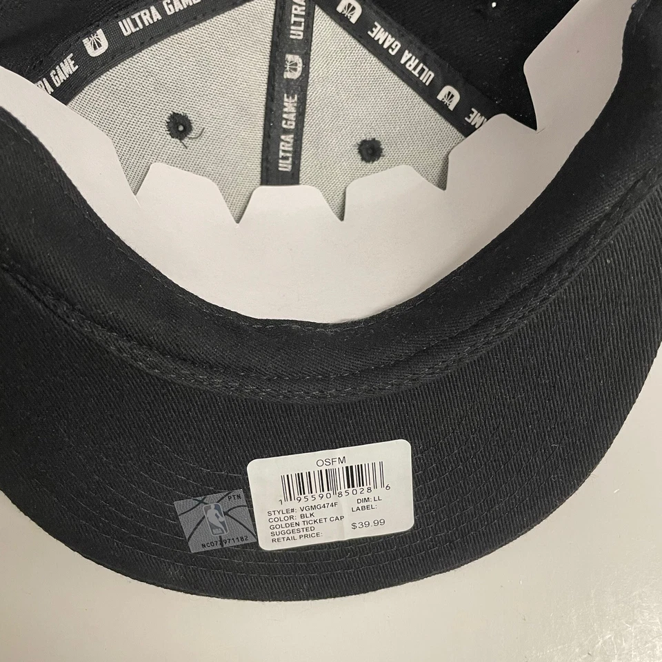 NUEVO Gorra de béisbol Los Angeles Lakers NBA negra con logotipo púrpura SnapBack OSFM Foto 3 de 4