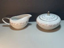 Mikasa Fine China Jyoto Japan Kent 8250 Cream & Sugar Bowl with Lid