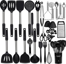 Silicone Cooking Utensils Set, 35 Pcs Kitchen...
