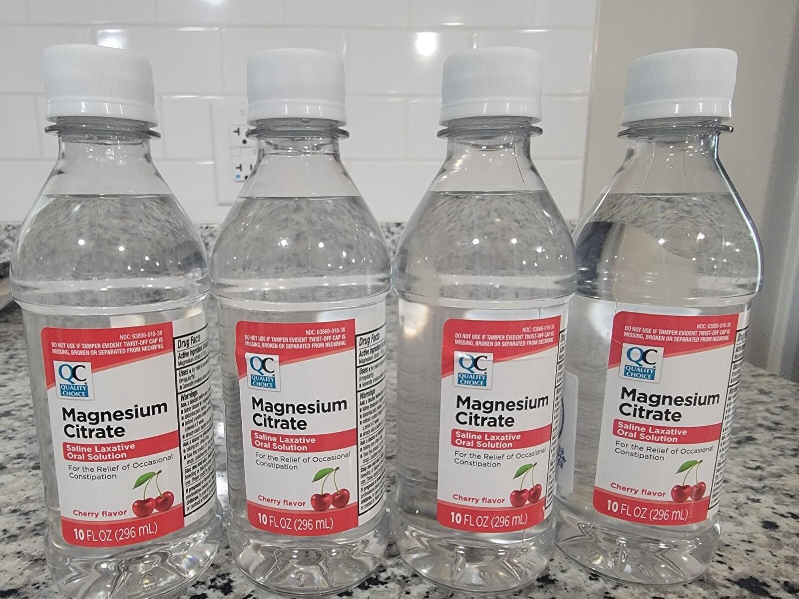 Lot of 4 Magnesium Citrate Saline Laxative Oral Solution Cherry 10 oz