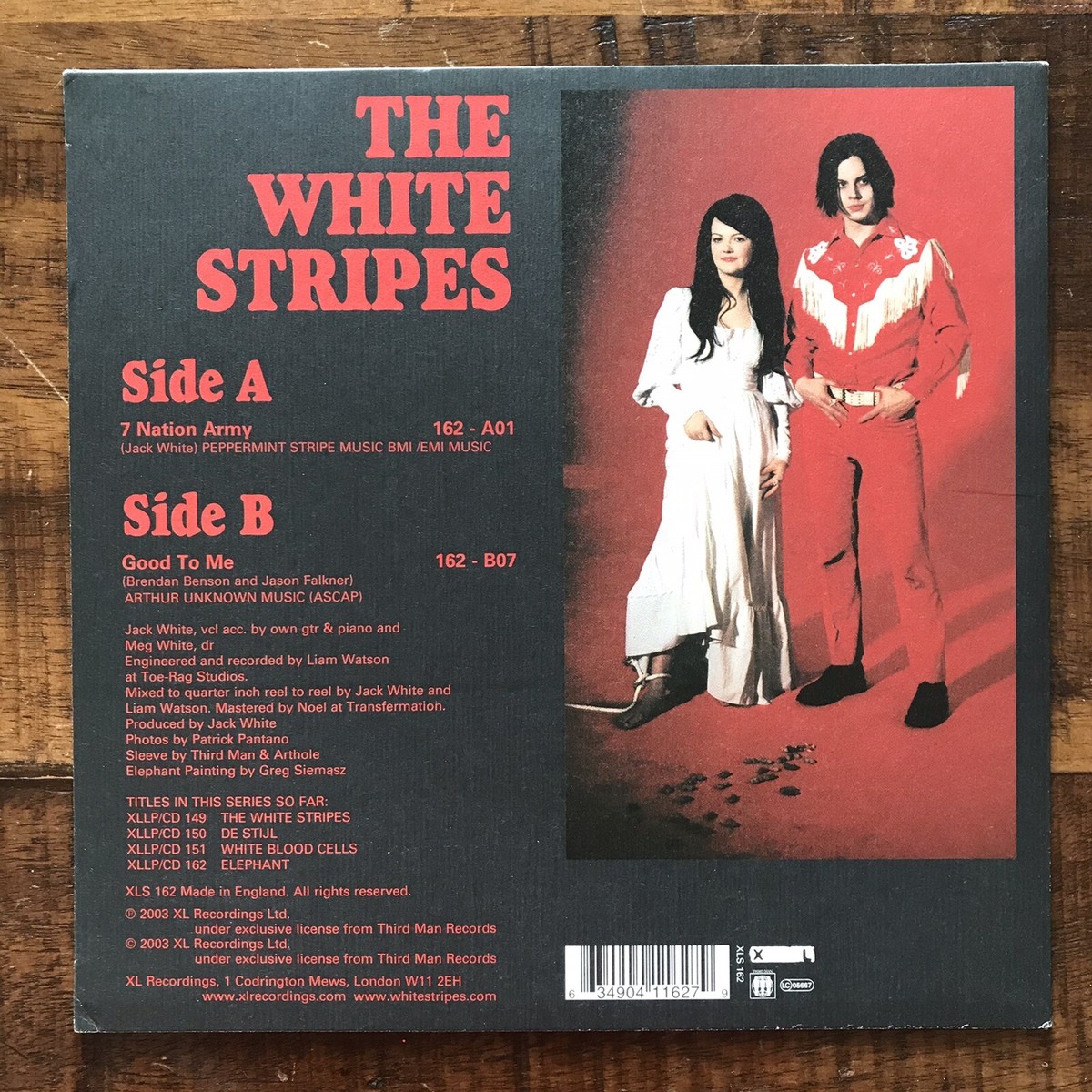 White Stripes 7 Nation Army Original Pressing UK 7” 2003 XLS 162