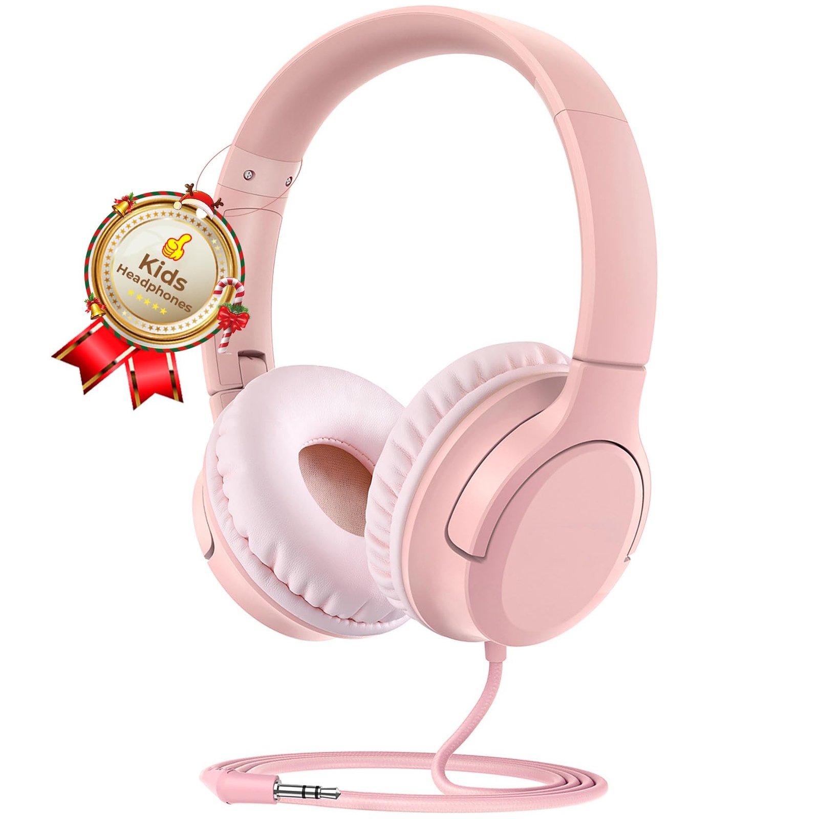 DyBaxa Foldable On-Ear Wired Kids Headphones with Safe Volume Limit