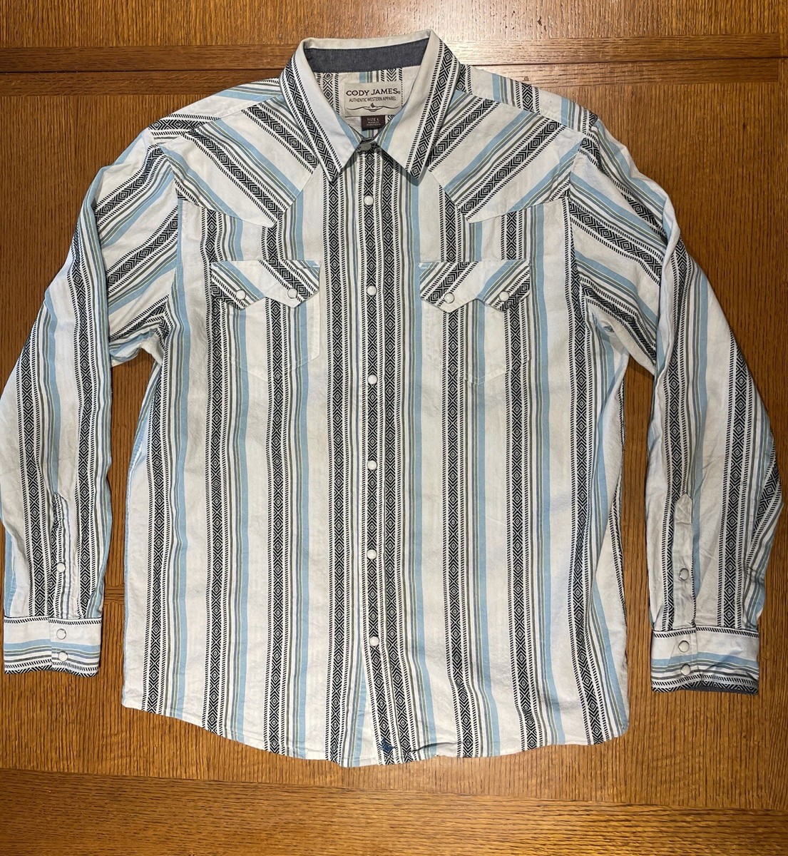 Cody James Western Shirt Pearl Snap Buttons Large Earth Tone