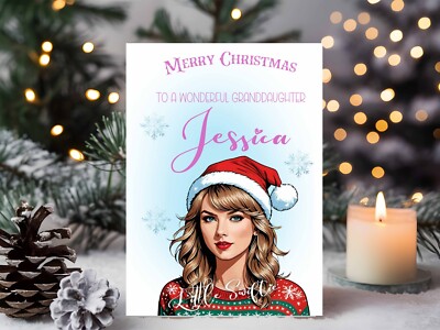 Personalisierte Taylor Weihnachtskarte Swiftie Grußkarte Weihnachten
