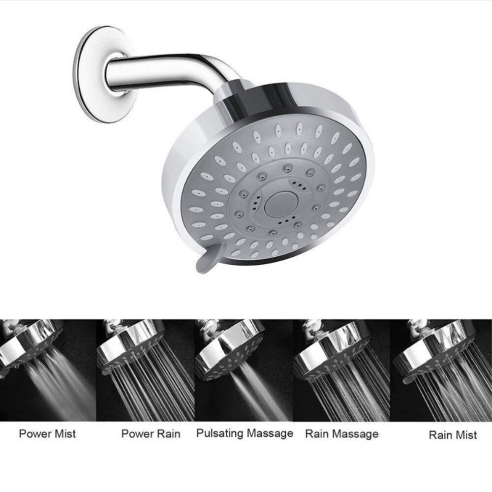 Small Shower Head Shower ABS Plastic Finished Five-speed Round Water Saving