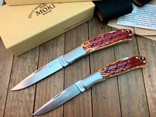 Moki Kronos Knives ANZ-433 and 533 SFO Sunset Barbwire Jigged Exclusive SSk Seki