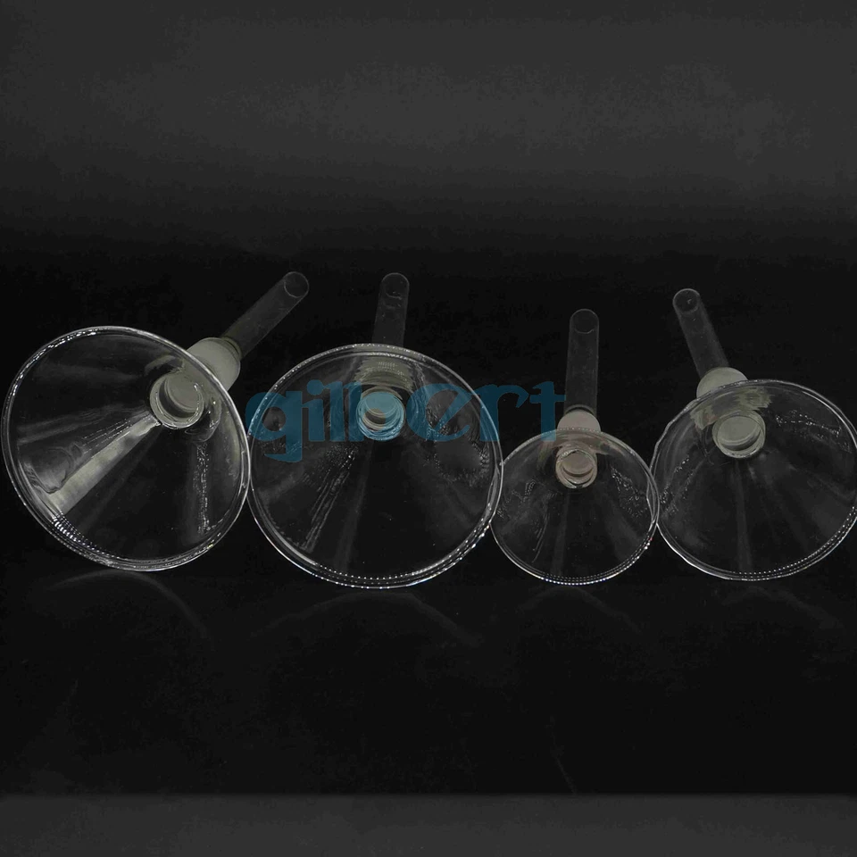 O/D 60/75/90/100mm 19/26 24/29 Joint Borosilicate Glass Powder Conical Funnel - Image 2 of 4