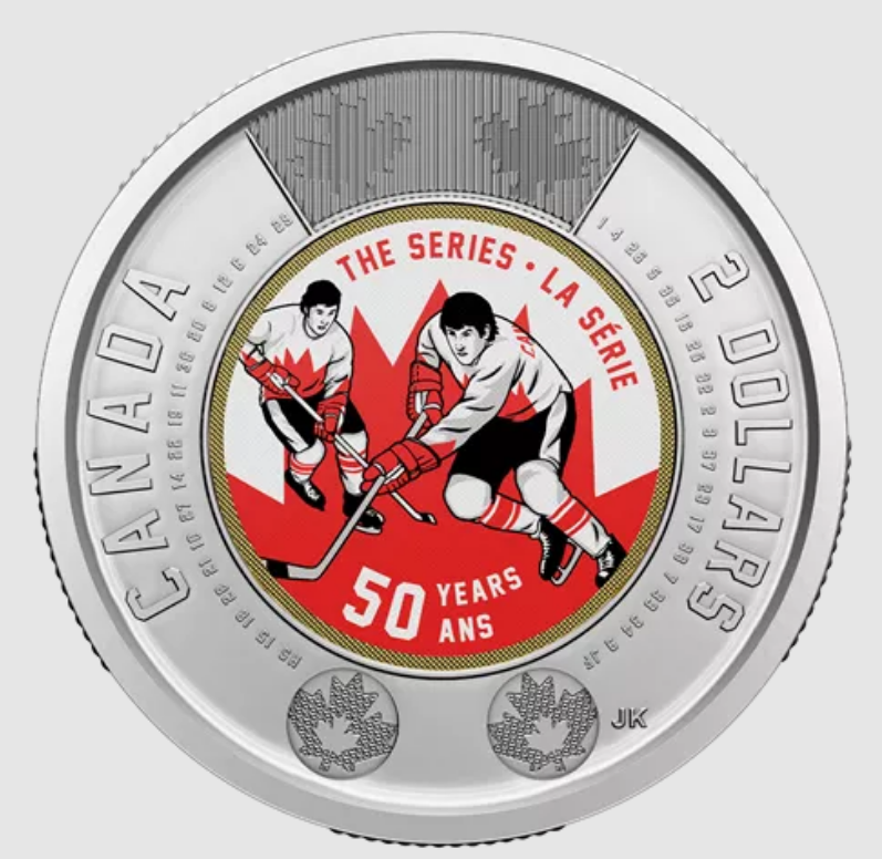2022 Canada Toonie Summit Series Hockey 50th anniv $2 from roll