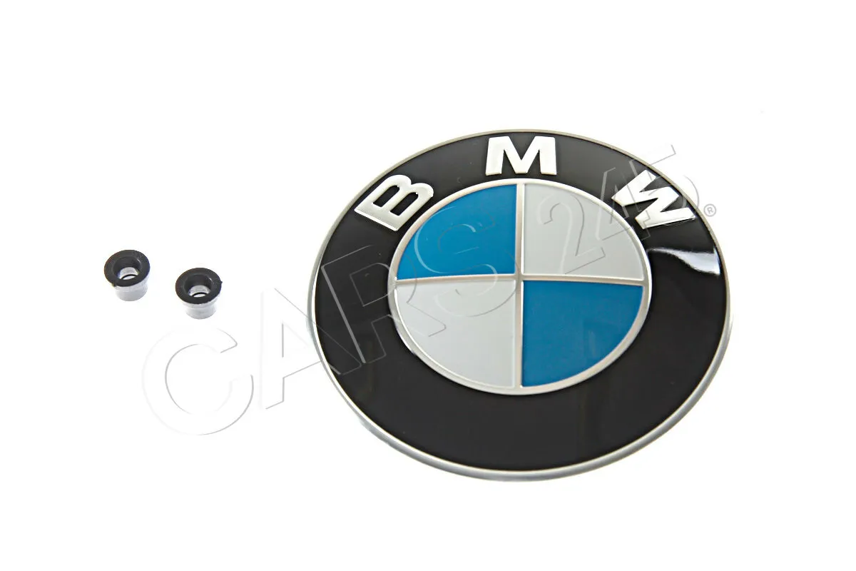 Original BMW E10 E30 E46 E82 E90 88mm Motorhaube Emblem mit 2 Ösen