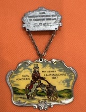 Vtg 1.INT. VOLKSRADWANDERUNG 1977 W WIESBADEN 1970 Karl vonDRAIS MIT SEINER 1817