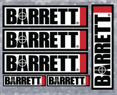 6 Barrett Firearms Vinyl Decals - High Quality - U.S. Seller - Style 001