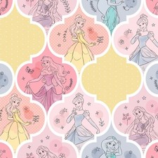 BTY Disney Princesses Cinderella Jasmine Rapunzel Belle Patch Cotton Fabric
