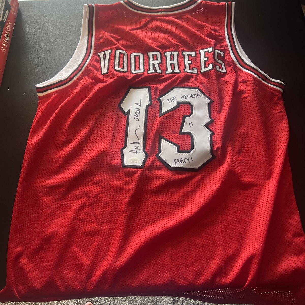 Sja Size Xl Jason Voorhees Autographed By Ari Lehman Basketball