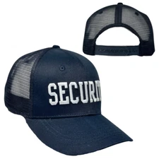 Black SECURITY Guard Officer Embroidered Cotton Baseball TRUCKER Mesh Cap Hat