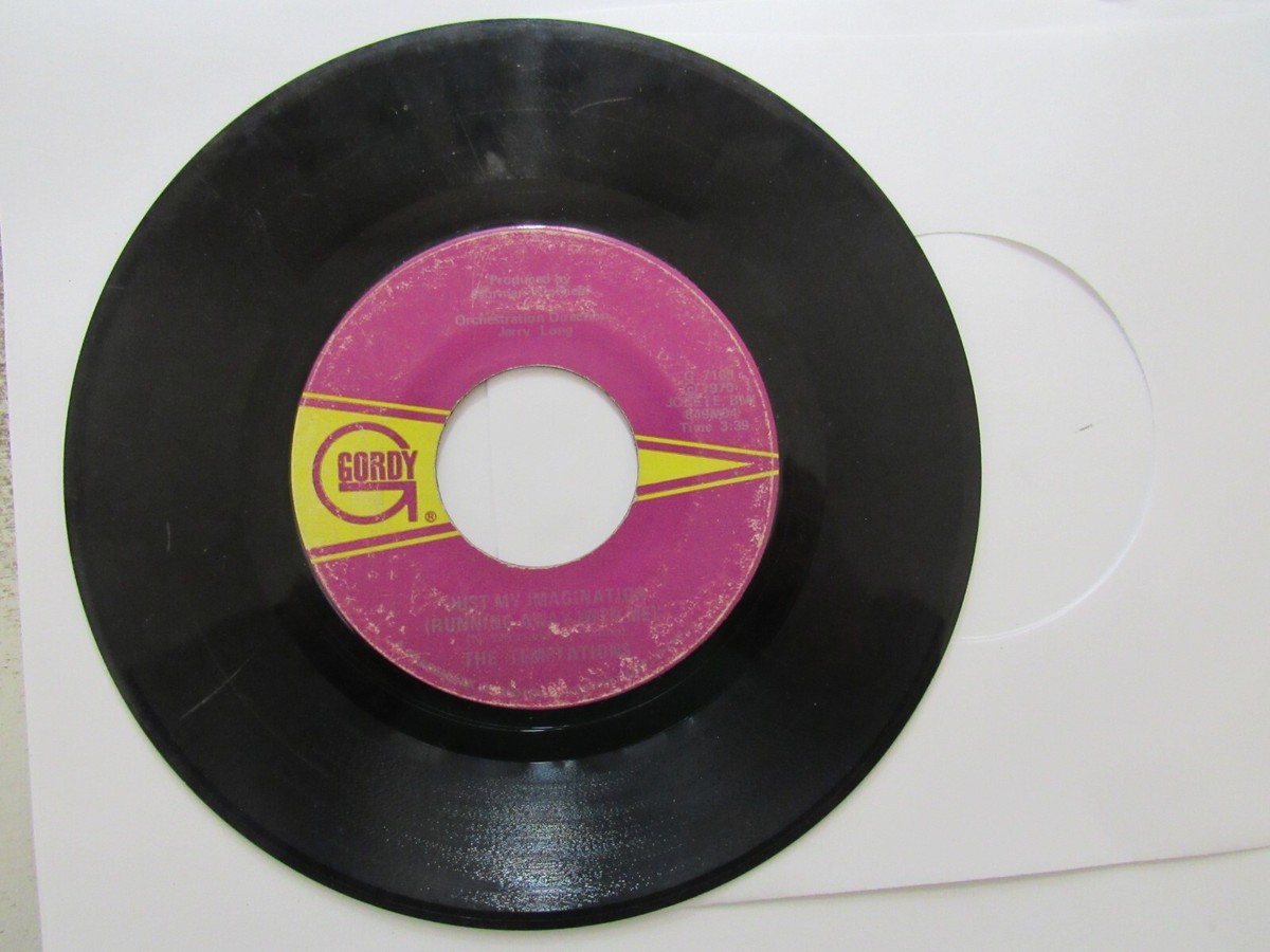 Old 45 RPM Record - Gordy G-7105 - Temptations - Just My