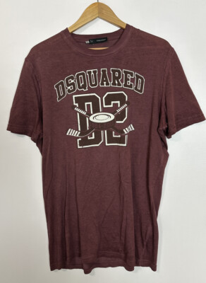 #293 DSQUARED2  Print Crew Neck T-Shirt Size XL  MADE IN ITALY