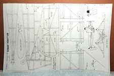 BELLANCA AIRBUS BALSA FREE FLIGHT MODEL AIRPLANE PLANS 27" WINGSPAN