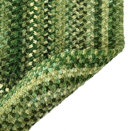 Tappeto a cappella mesolite cotone ciniglia intrecciato tappeto verde balsamo 280 - Foto 3 di 4