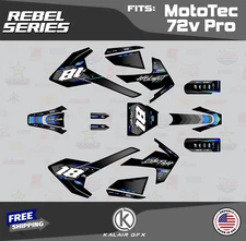 Graphics Kit for MotoTec Pro 72v (All Years) Rebel Series - BLUE