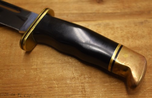 1991 Buck 119 Knife Special Fixed Blade With Brass Handle & Buck Leather Sheath - Picture 7 of 14