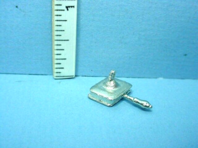 Miniature Toasted Cheese Dish #WAP8777 Silver Plated Pewter 1/12th Sc