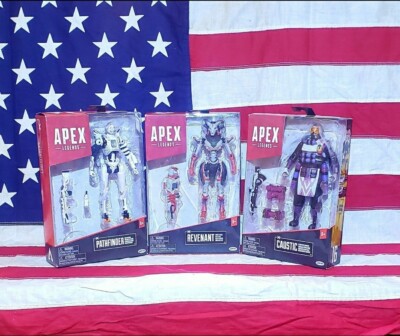 Apex Legends: Pathfinder # 21, Revenant #17 &  Caustic #16 Action Figures