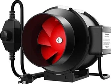 VIVOSUN 6" 390CFM Inline Duct Ventilation Fan HVAC Exhaust Blower Speed Control