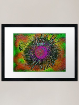 Lila Stern gerahmter Kunstdruck gerahmtes Wandbild Poster Leinwanddruck Bild