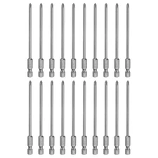 20pcs Magnetic Phillips Screwdriver Bit PH1 1/4" Hex Shank 100mm Long 3.5mm Rod