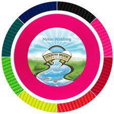 Country Brook Design 5/8 Inch Hot Pink Reflective Nylon Webbing, 10 Yards