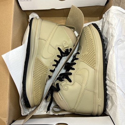 Nike Lunar Force 1 Duckboot Shoes Limestone Black DZ5320-200 Men's Size 10.5