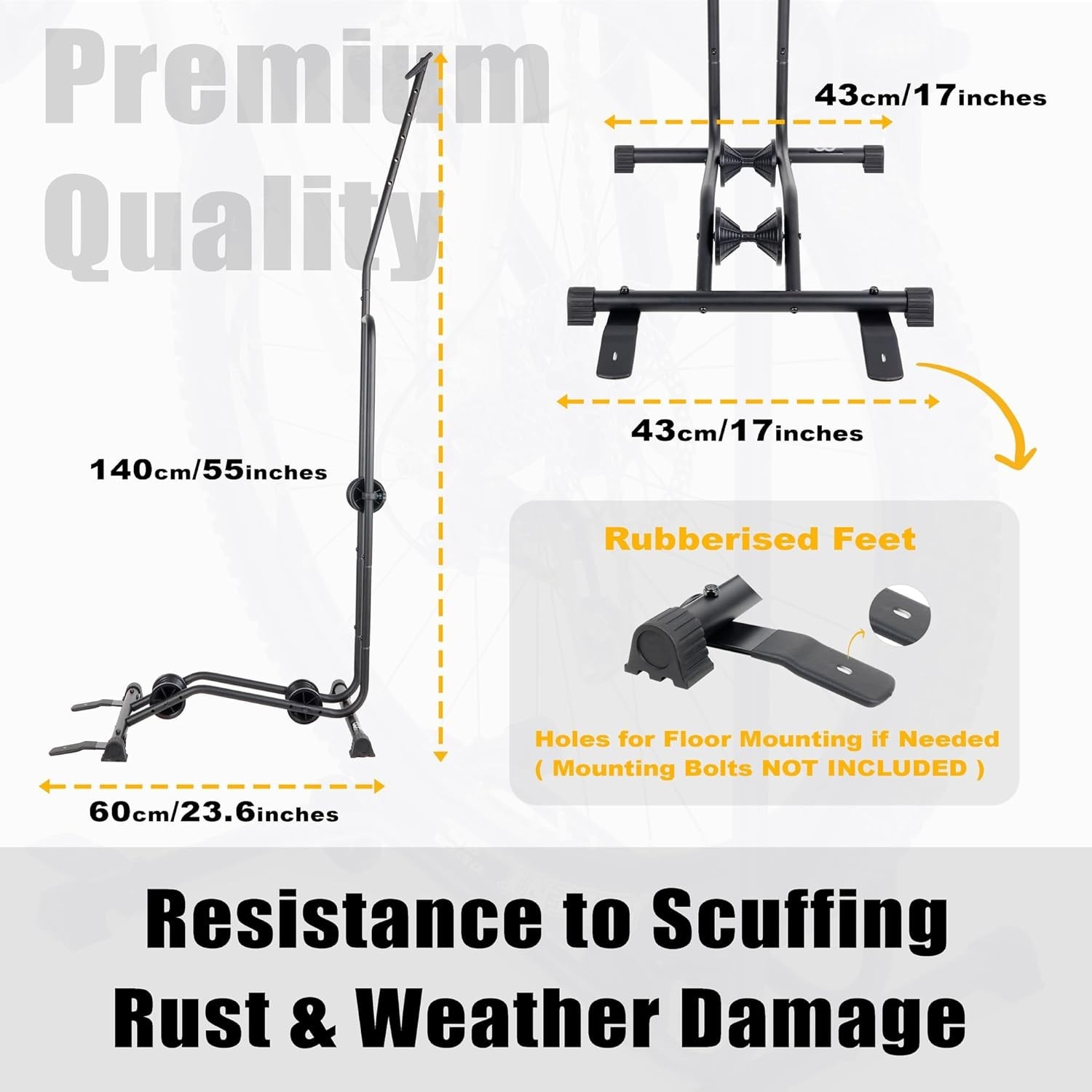 Bike Storage Stand Bike Rack Garage Floor Vertical Horizontal Bike Holder