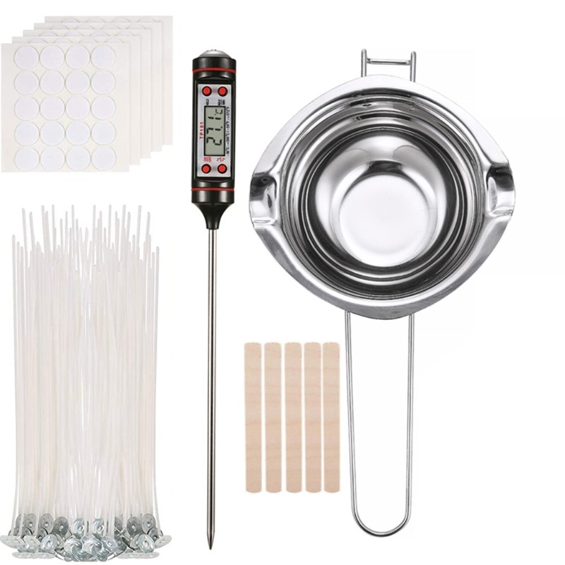 Handmade Candle Making Kit with Craft Wicks and DIY Tools-image