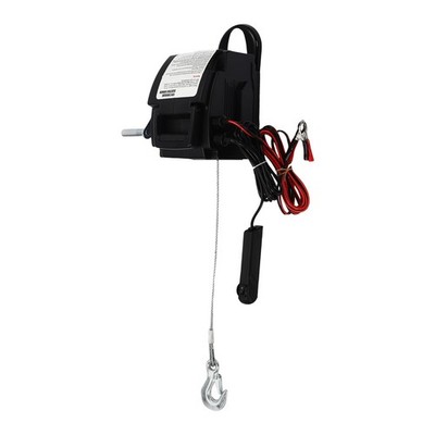 12V 300W Portable Electric Winch 2000LB Remote Towing Hitch Truck Trailer Boat!