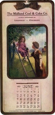 MIDLAND COAL & COKE LEADVILLE COLORADO JUN 1912 CALENDAR CHARLES OPPENHEIMER MGR