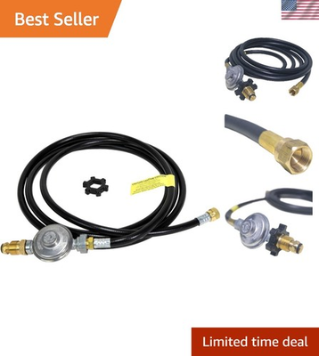 #ad #ad 12ft Propane Hose amp; Regulator Assembly Safety Tested Low Pressure Use $50.99