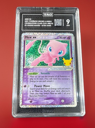TAG 9 2021 Pokemon TCG Celebrations Classic Collection Mew ex 88/92 Holo EN