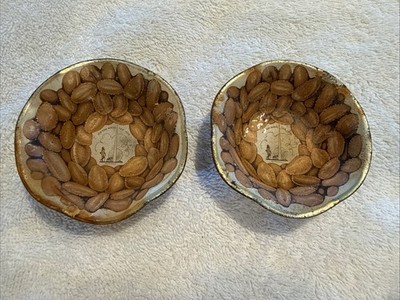 Vintage Lot 2 Planters Mr. Peanut New York Worlds Fair 1939 Metal Bowl Dish  3 