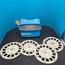 Vintage 1998 View Master 3D Viewer Blue Classic Viewmaster Toy Slide Viewer