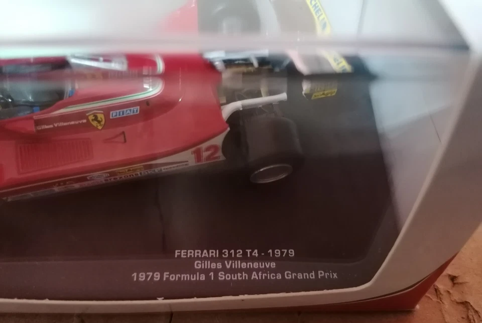 Modellino Ferrari 312 T4 n°12  G. Villeneuve  G.P.  Sud Africa 1979  1:43 Brumm - Immagine 2 di 4