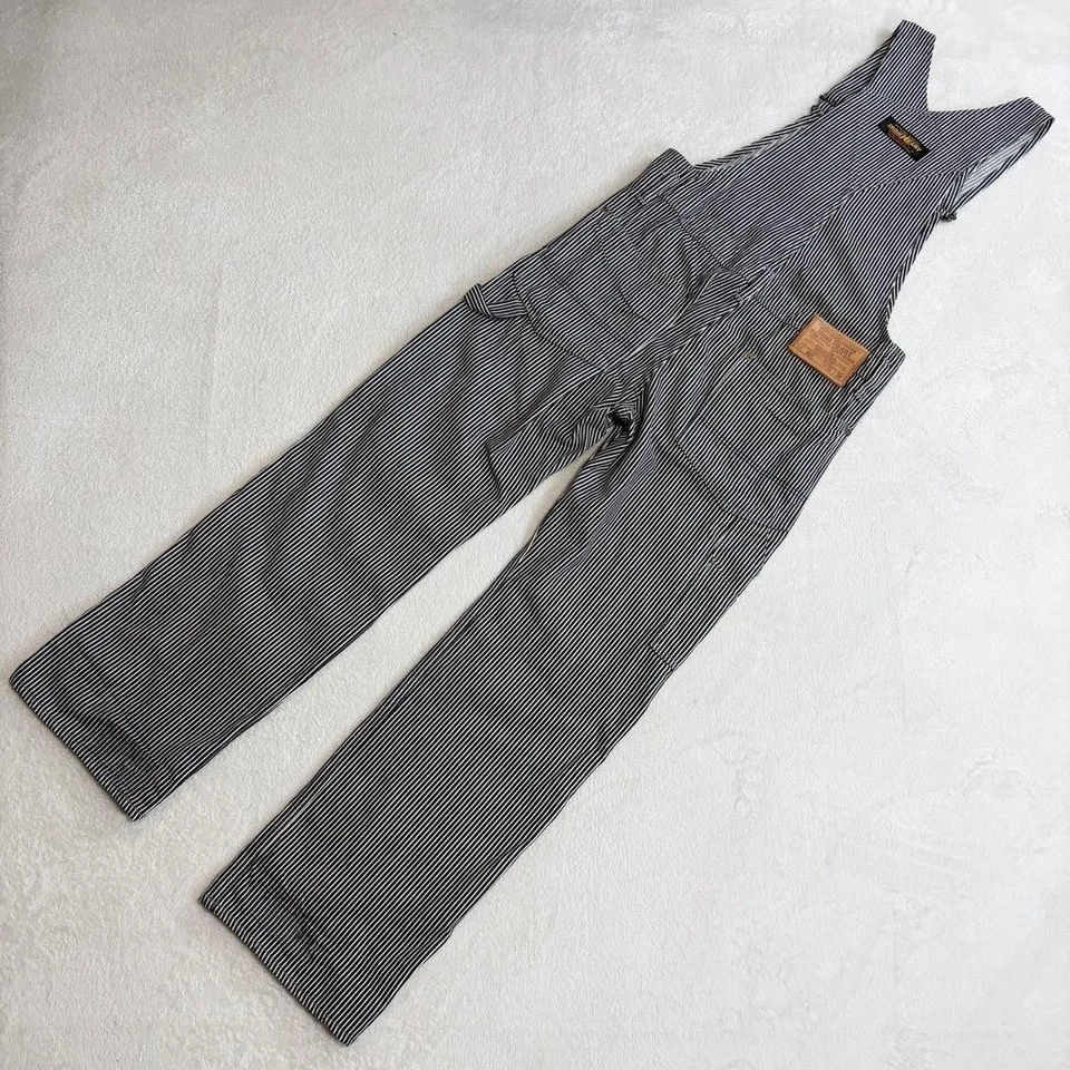 IRON HEART Hickory Stripe Overalls Coveralls W30 EXCELLENT Japan Made Workwear - Image 4 of 4