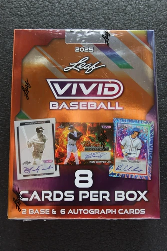 2025 Leaf Vivid Baseball Sealed Hobby Box - 6 * Autographs, 2 Base