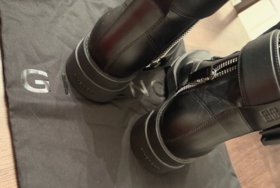 NEW Givenchy Terra 4G Buckle Combat Boot Size 36EU Lug Sole Black