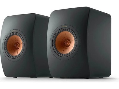 KEF LS50 Bookshelf Speakers (Pair) - Carbon Black