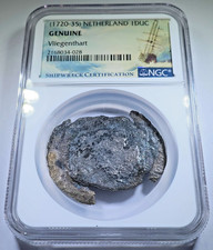 NGC Vliegenthart Shipwreck Netherlands 1700's 1 Ducaton Old Pirate Treasure Coin
