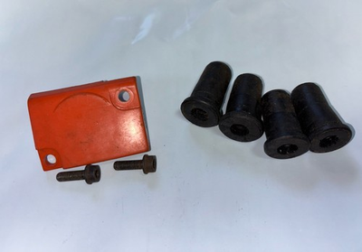 #ad OEM Husqvarna 55 Rancher 50 51 Chainsaw AV Mounts Cushions with Cover amp; Screws $16.95