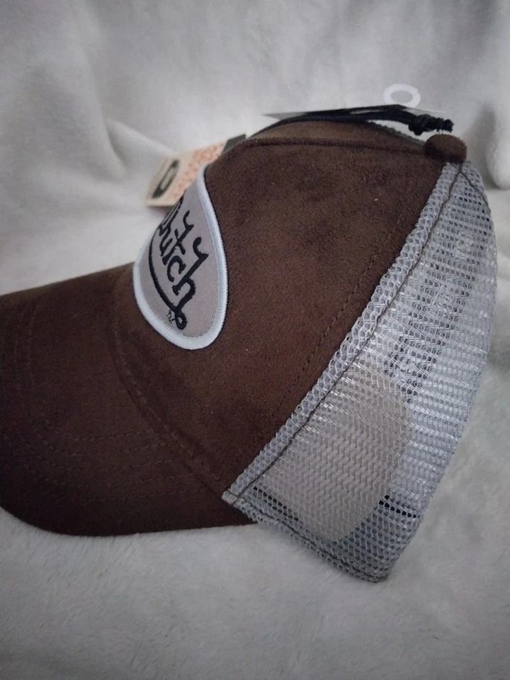 Chapéu Snapback Von Dutch Trucker's, Ajustável, Marrom e Cinza - Imagem 4 de 4