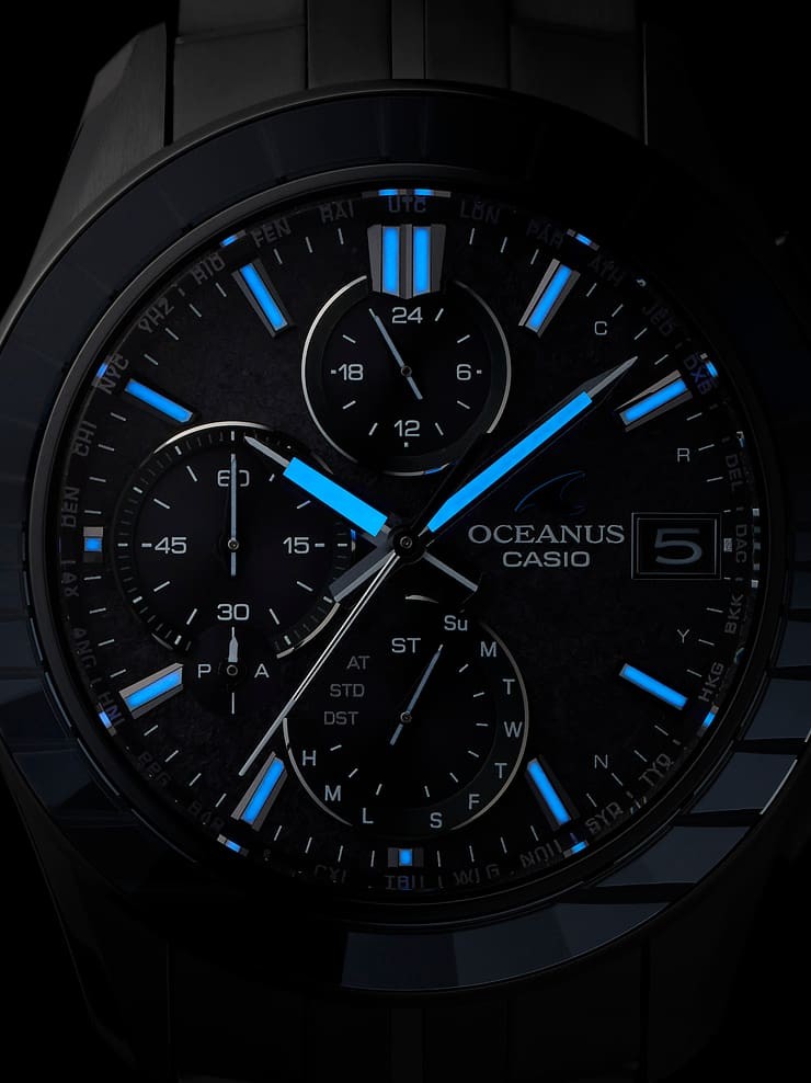 【尾張小牧店】 中古 CASIO | カシオ 腕時計 OCEANUS Manta　説 OCW-S7000CN-1AJF CALM NIGHT Bluetooth【131】 CASIO OCEANUS Manta OCW-S7000CN-1AJF CALM NIGHT Limited Solar