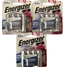 ENERGIZER Ultimate Lithium AA8 Batteries 3 Packs Of 8 Exp-2050 FREE SHIPPING 
